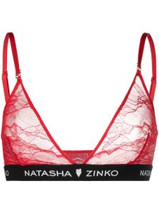 Natasha Zinko soutien-gorge à bande logo - Rouge