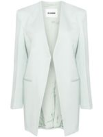 Jil Sander Pre-Owned blazer en laine à design ouvert - Bleu - thumbnail