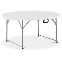 Marbueno Vouwtafel Resina Wit D.122x74 cm Catering, Strand en Kamperen 10530