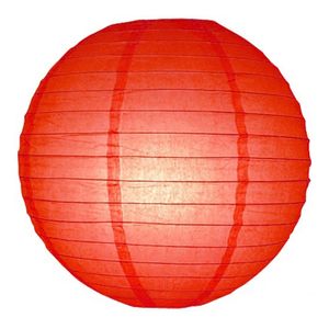 Rode lampion rond 25 cm   -