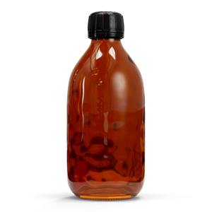 Glazen fles - Bruin (incl. varierende doppen) 300 ml / Afsluitdop