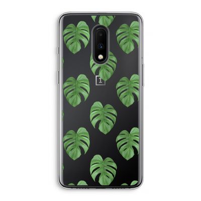Monstera leaves: OnePlus 7 Transparant Hoesje