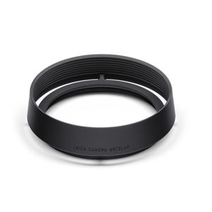 Leica 19657 Zonnekap Q3, rond, aluminium, zwart geanodiseerde afwerking