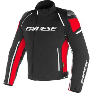 DAINESE Racing 3 D-DRY®, Textiel motorjas heren, Zwart-Rood