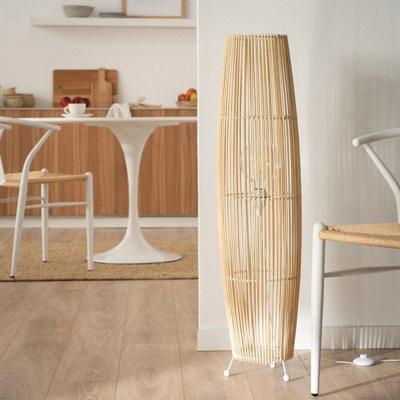Houten lamp bamboe &apos;Kenu&apos; bamboo e27 fitting 100cm