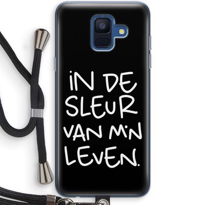De Sleur: Samsung Galaxy A6 (2018) Transparant Hoesje met koord