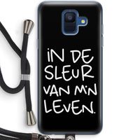 De Sleur: Samsung Galaxy A6 (2018) Transparant Hoesje met koord