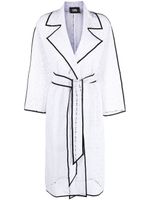 Karl Lagerfeld trench KI en dentelle brodée - Blanc