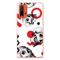 Silicone Back Case Xiaomi Poco M3 Skull Red - thumbnail