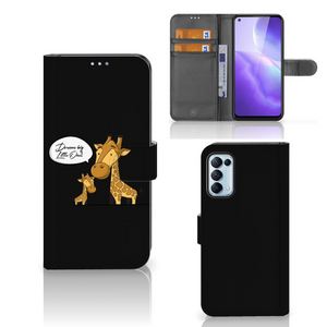 OPPO Find X3 Lite Leuk Hoesje Giraffe