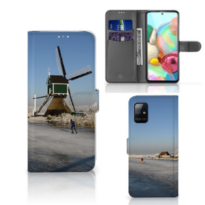 Samsung Galaxy A71 Flip Cover Schaatsers