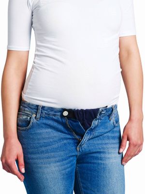 VerlengbareFlexi-Belt riem van Carriwell blauw/zwart/crème