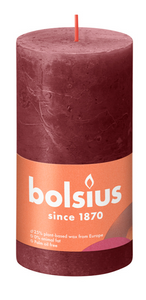 Bolsius Rustiek Stompkaars Red Velvet 130/68