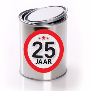 Leeftijd kado 25 jaar blik