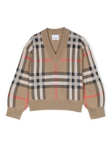 Burberry Kids sweat à carreaux - Tons neutres