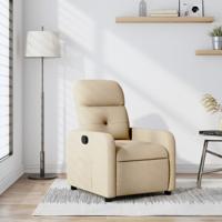Fauteuil verstelbaar stof crmekleurig