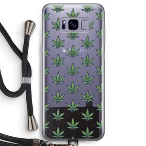 Weed: Samsung Galaxy S8 Transparant Hoesje met koord