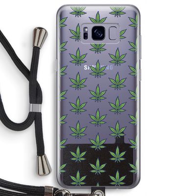 Weed: Samsung Galaxy S8 Transparant Hoesje met koord