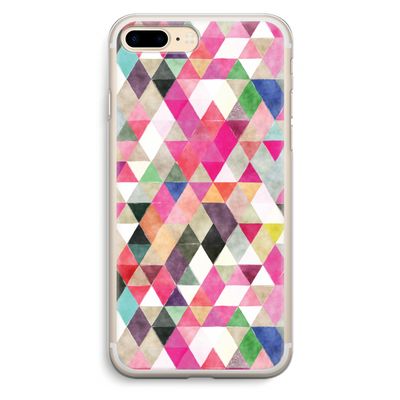 Gekleurde driehoekjes: iPhone 7 Plus Transparant Hoesje