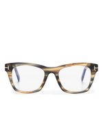 TOM FORD Eyewear lunettes de vue à effet écailles de tortue - Marron - thumbnail