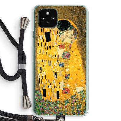 Der Kuss: Pixel 5a 5G Transparant Hoesje met koord