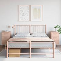 Nachtkastjes 2 st 36x39x68 cm staal roze