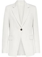 Brunello Cucinelli blazer à simple boutonnière - Blanc