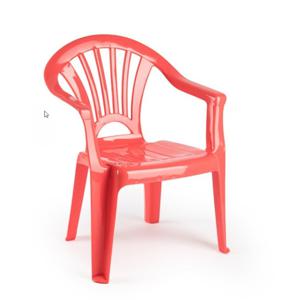 Plasticforte Stoeltje voor kinderen - 1x - koraal rood - 50 cm - binnen en buiten - kunststof