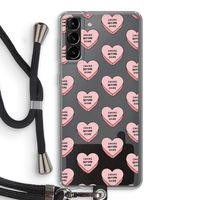 Chicks before dicks: Samsung Galaxy S21 Plus Transparant Hoesje met koord