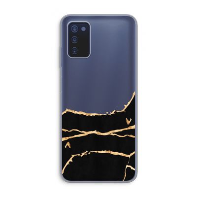 Gouden marmer: Samsung Galaxy A03s Transparant Hoesje
