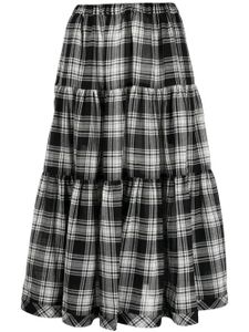 Comme des Garçons TAO jupe mi-longue à carreaux - Noir