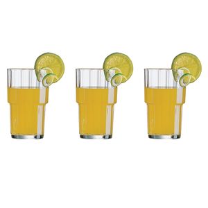 18x Stuks stapelbare waterglazen/drinkglazen 320 ml