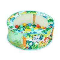 BRIGHT STARTS - Opvouwbare ballenbak met regenwoudthema en draagtas, inclusief 20 ballen