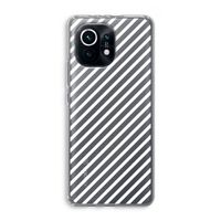 Strepen zwart-wit: Xiaomi Mi 11 Transparant Hoesje