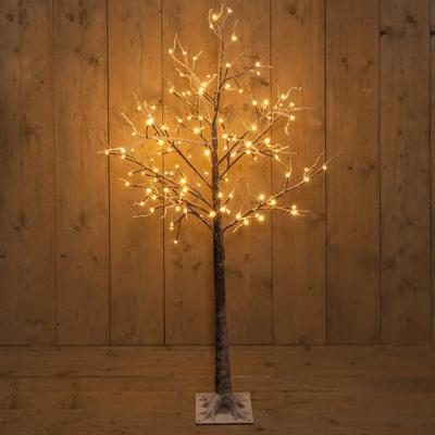 Lichtboom - bruin?- metaal?- 130 cm - 120 led lichtjes - klassiek warm - verlichte kerstboom
