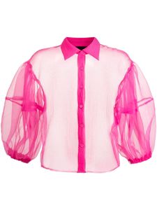 Cynthia Rowley blouse à design transparent - Rose