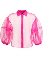 Cynthia Rowley blouse à design transparent - Rose - thumbnail