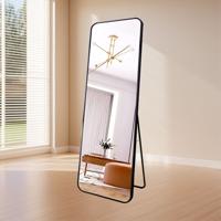 LoXa Passpiegel Elegancia Zwart - 160x60 cm - Staand & Hangend - Aluminium Frame - HD Glas - Luxe Volledige Lichaam Spiegel LoXa Passpiegel Elegancia Zwart - 160x60 cm - Staand & Hangend - Aluminium Frame - HD Glas - Luxe Volledige Lichaam Spiegel