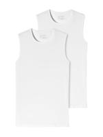 Schiesser - 95-5 Tanktop C-neck - 2-pack - wit, Maat:S