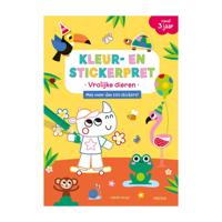 Kleur- en stickerpret - Vrolijke dieren