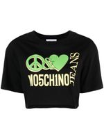 MOSCHINO JEANS t-shirt en coton à logo imprimé - Noir