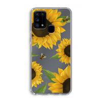 Sunflower and bees: Samsung Galaxy M31 Transparant Hoesje