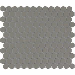 The Mosaic Factory London Mozaiek Tegel Hexagon - Donker Grijs Porselein Ongeglazuurd, R11 260x300 mm