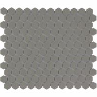 The Mosaic Factory London Mozaiek Tegel Hexagon - Donker Grijs Porselein Ongeglazuurd, R11 260x300 mm