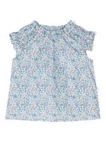 Il Gufo blouse à fleurs - Bleu