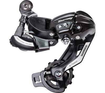 Shimano tourney tz500 6-speed achterderailleur. voor bevesting op derailleur pad,( hangverpakking)