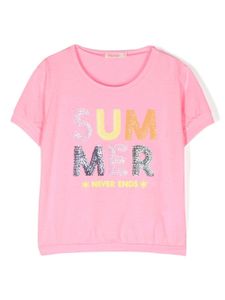 Billieblush t-shirt à slogan imprimé - Rose