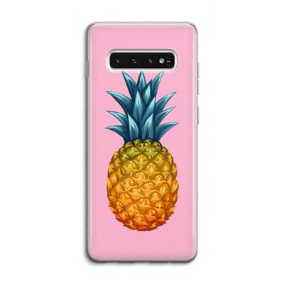 Grote ananas: Samsung Galaxy S10 4G Transparant Hoesje
