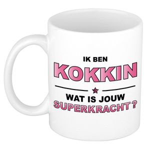 Ik ben kokkin wat is jouw superkracht kado mok / beker / verjaardag