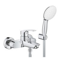 GROHE Eurosmart Badmengkraan - eengreeps - met doucheset - met omstel - chroom 25276003